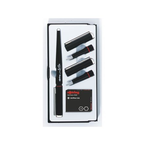 Zestaw do kaligrafii rOtring Pióro + 2 końcówki + naboje